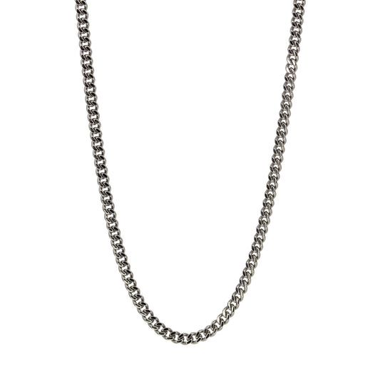 TITANIUM CURB CHAIN NECKLACE 5.4MM