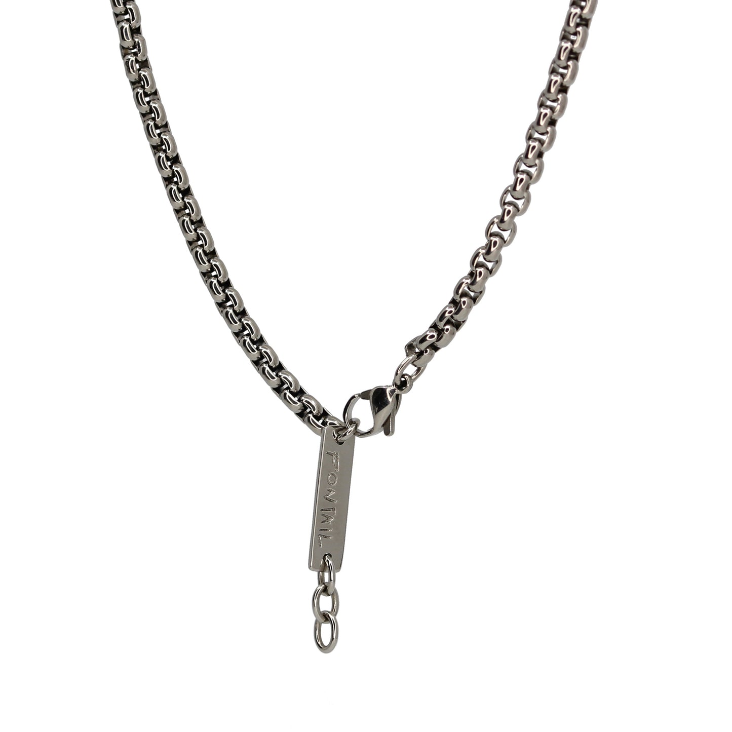 TITANIUM VENETIAN CHAIN NECKLACE 4MM